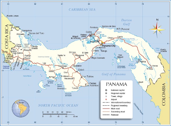 Map of Panama
